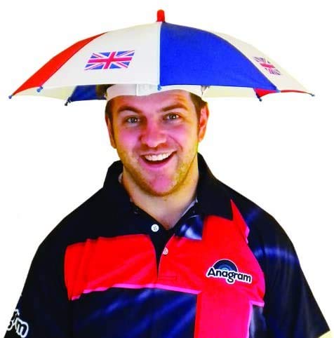 amscan 994085 Britain Umbrella Hat-One size fits 1 Pc, Red/White/Blue