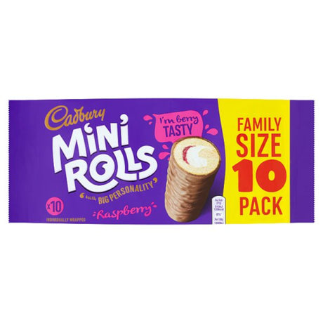 Cadbury Mini Roll Raspberry 10 Pack