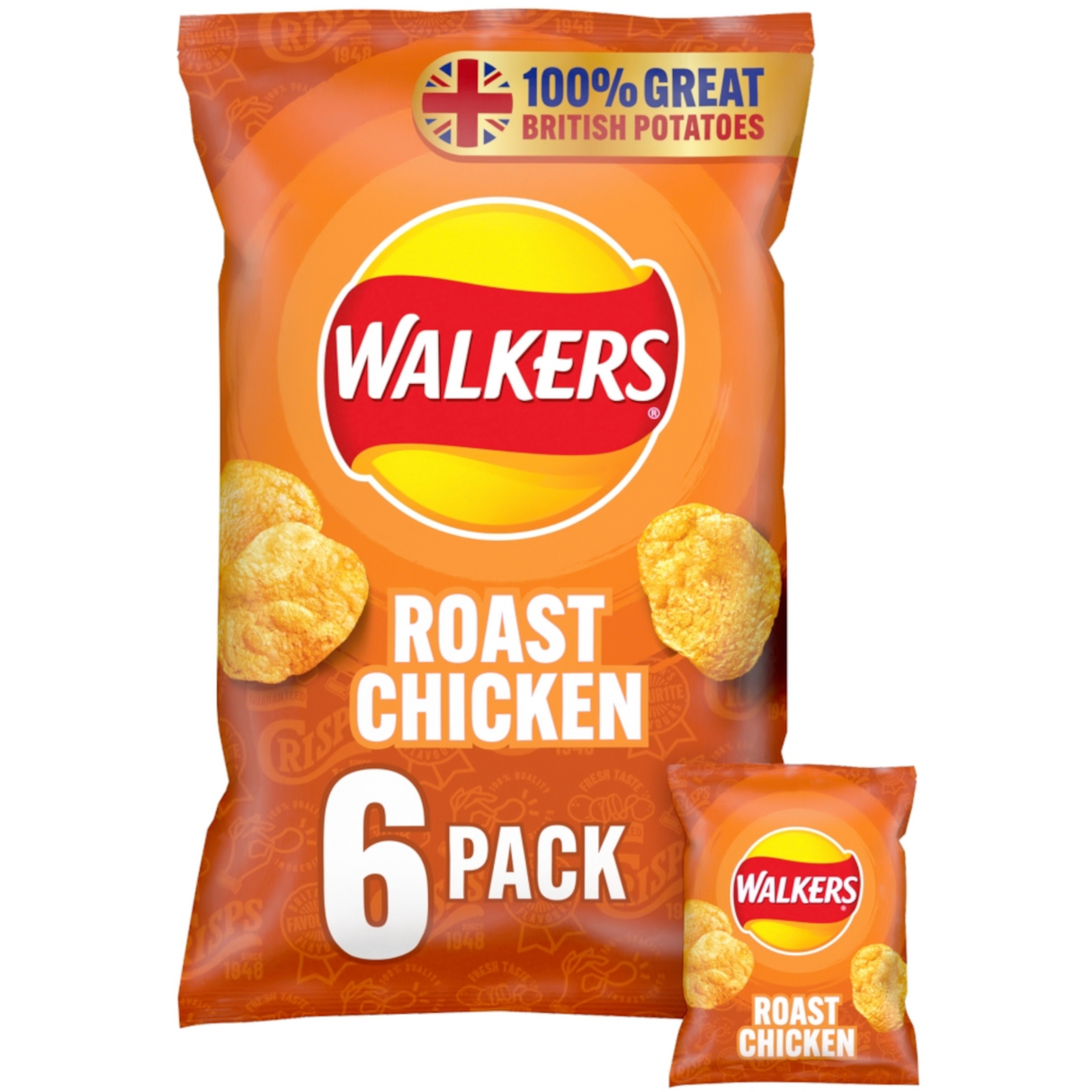 Walkers Crispy Roast Chicken 6 Pack
