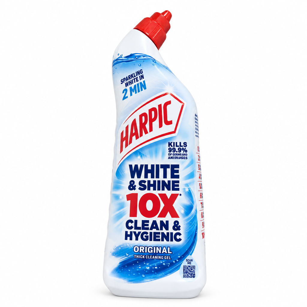 Harpic White & Shine 10X Original Toilet Cleaning Gel 750ml