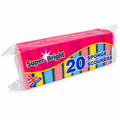 Super Bright Sponge Scourers 20 Pack for Washing Up & Kitchen Cleaning
