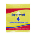 Super Bright 4 Long Sponge Cloths