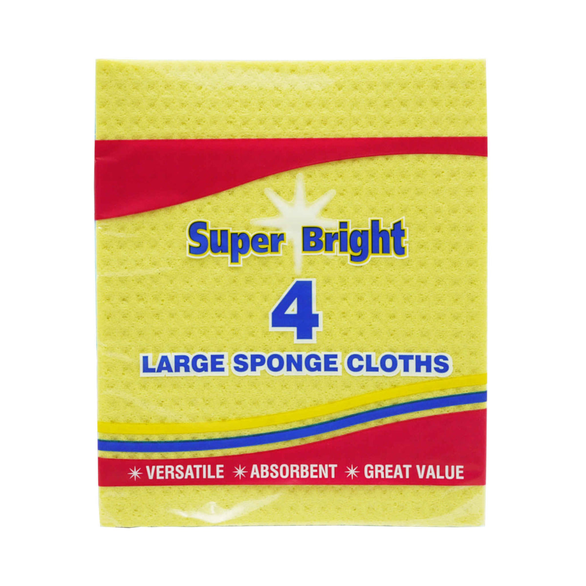 Super Bright 4 Long Sponge Cloths