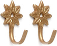Small Daisy Tie Back Hook Antique Gold Effect Pack of 2