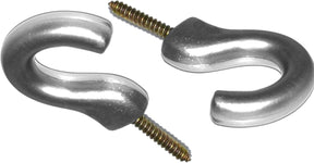 Chunky Hook Satin Nickel Effect Pack of 2