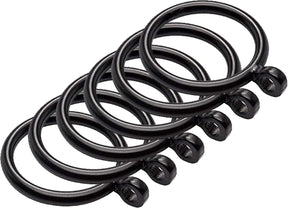 Plastic Curtain Rings Black PVC Rings