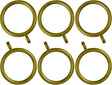Curtain Pole Rings PVC Ring Pack of 6 Antique Golf Effect