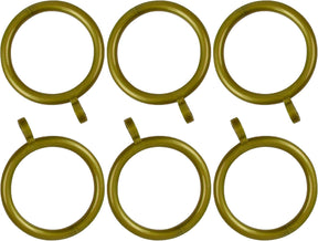 Curtain Pole Rings PVC Ring Pack of 6 Antique Golf Effect