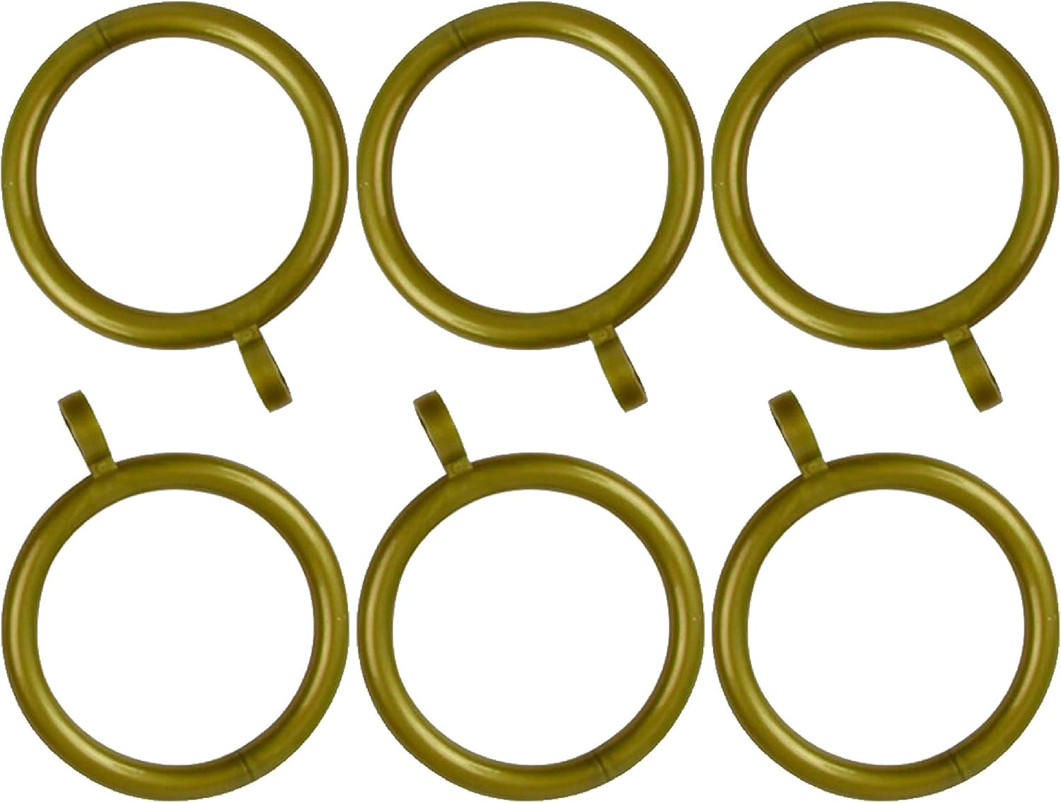 Curtain Pole Rings PVC Ring Pack of 6 Antique Golf Effect