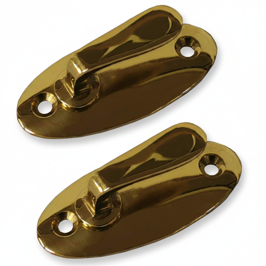Swish Accents Elegance Tieback Hooks Brass Pack of 2