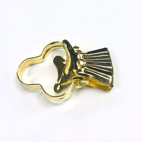 Curtain Pincer Clips Pack of 12 Shiny Brass Effect