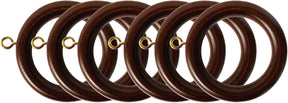 Wooden Curtain Pole Rings Pack of 6 Cherry Effect
To Fit 35mm Diameter Curtain Pole
