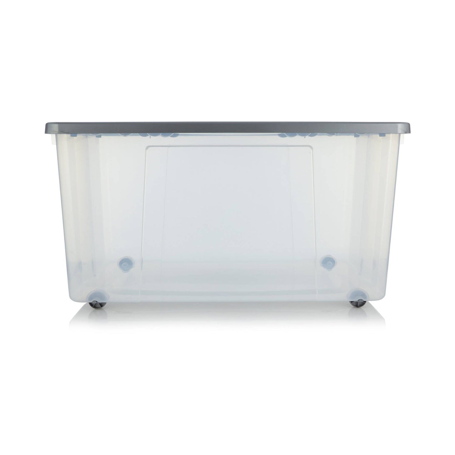 Wheeled Storage Box with Lid Platinum | 150L
