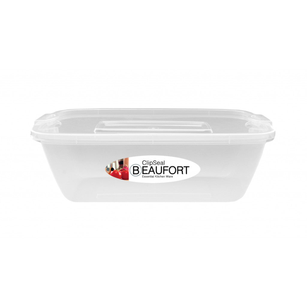 Ultra Rectangular Food Container Clipped Lid Clear | 1.5L
