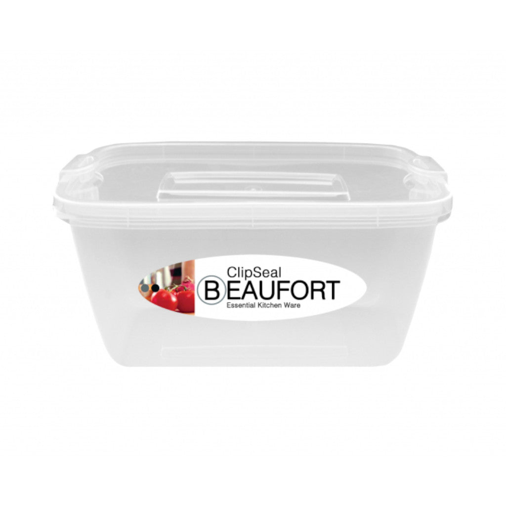 Ultra Square Food Container Clipped Lid Clear | 2L