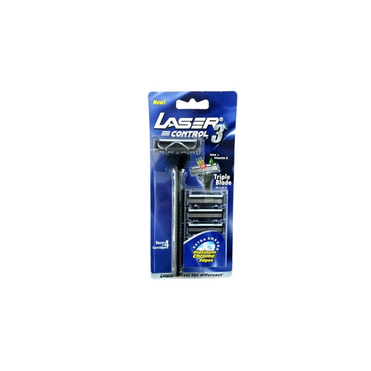 Laser Razor Click Images Laser Control 3 Mens Razor + 4 Blades – Latifs