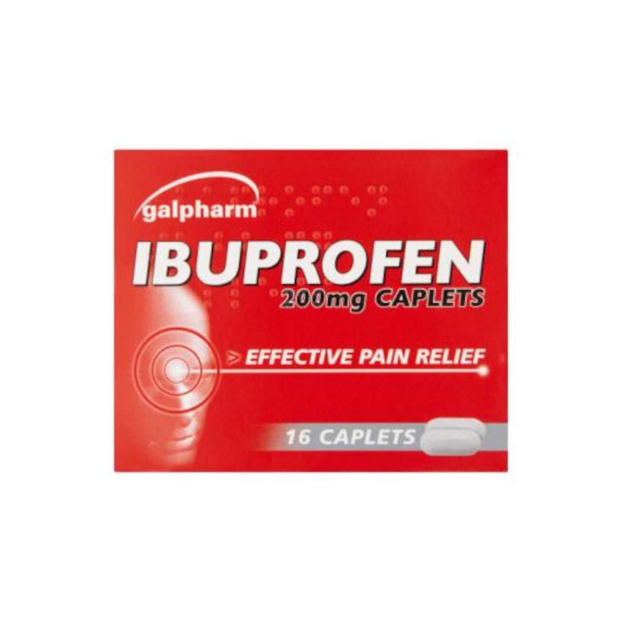Ibuprofen Caplet 16 Capsules 200g