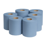 Industrial Embossed Towel 2ply Blue 6 Pack