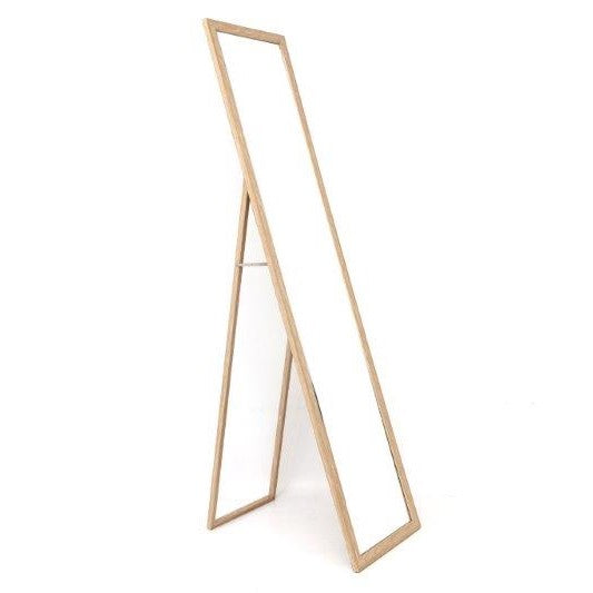 Light Wood Mirror 154 x 34cm