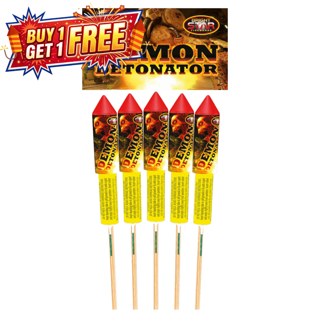 Demon Detonator | 5 Piece Rockets