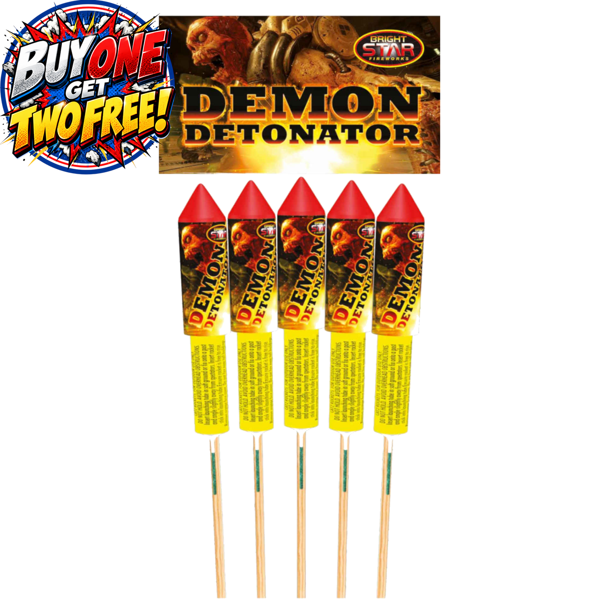Demon Detonator | 5 Piece Rockets