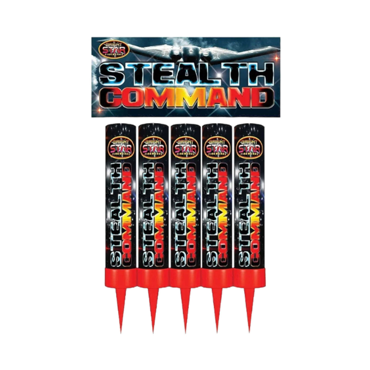 Stealth Command Single Shot Roman Candles | 5 Piece