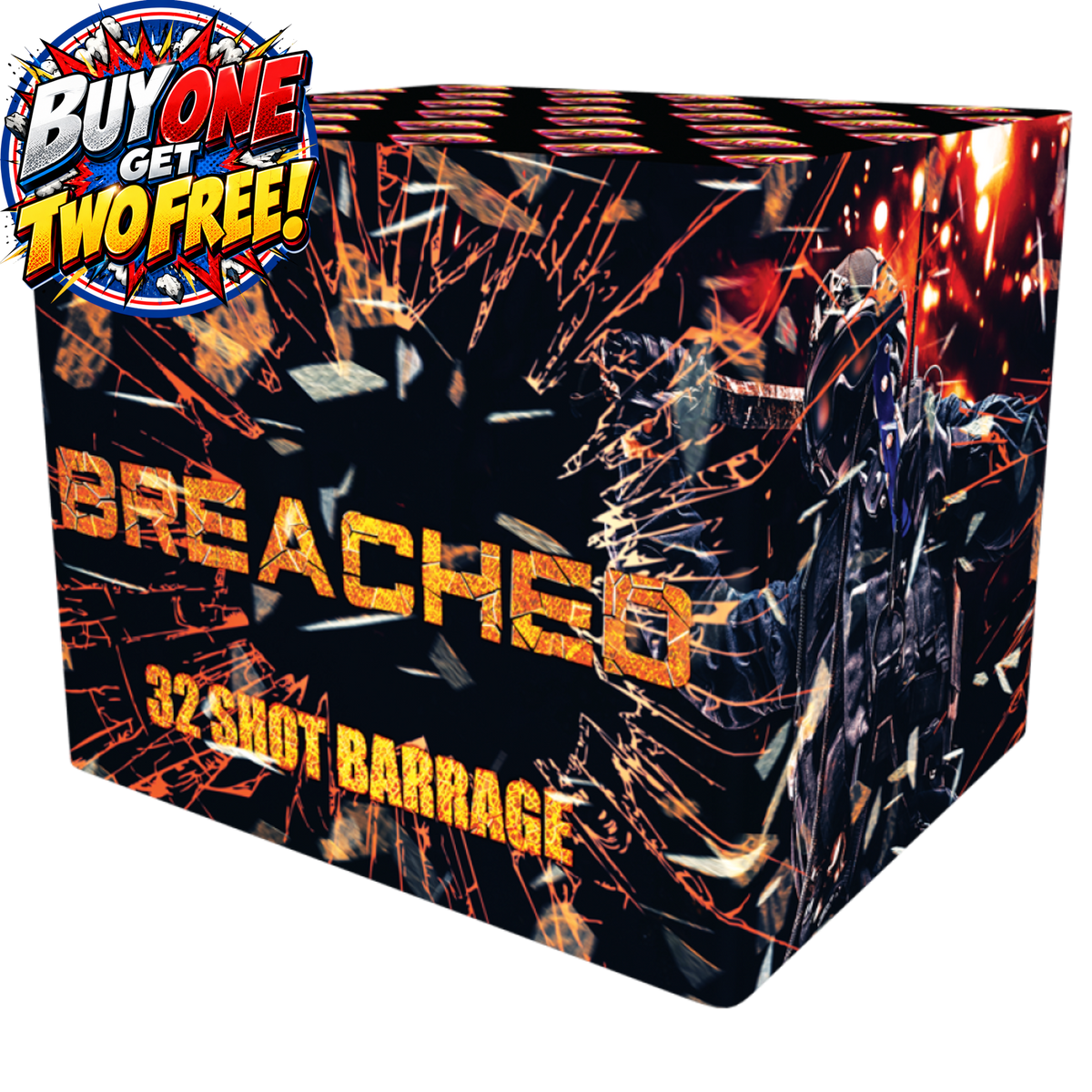 Breached 32 Shot Barrage