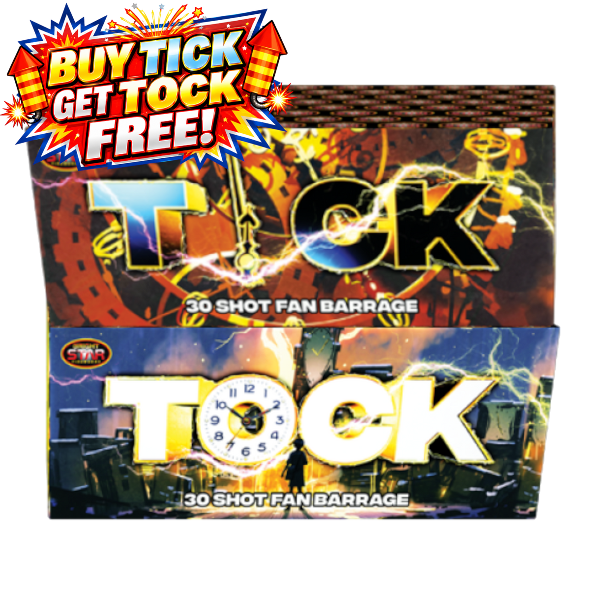 Tick & Tock 30 Shot Fan Barrages