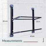 2 Tier Kitchen Towel Organiser Grey