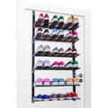 6 Tier Over The Door Shoe Organiser Grey