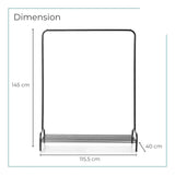 Heavy Duty 1 Tier Garment Rack Black
