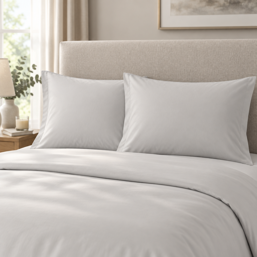 Eighth colour percale pillowcases lifestyle