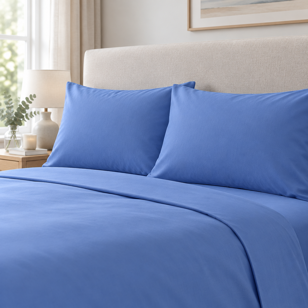 Olive percale pillowcases lifestyle