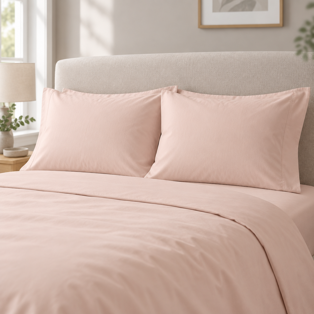 Charcoal percale pillowcases lifestyle