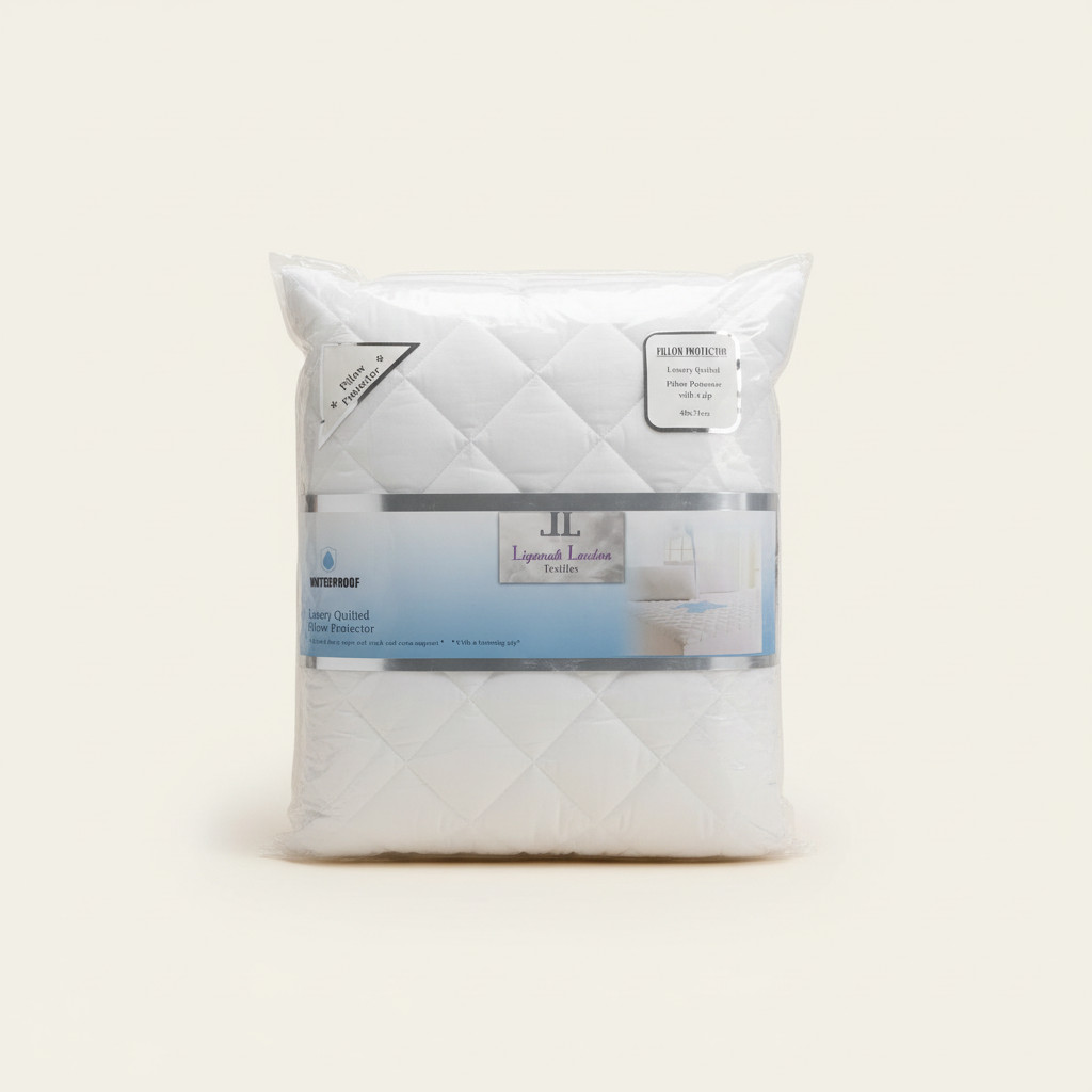 Quilted Waterproof Pillow Protector Singles with Zip 48x74cm