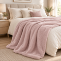 Soft & Snug Flannel Mink Throw King 200x200cm