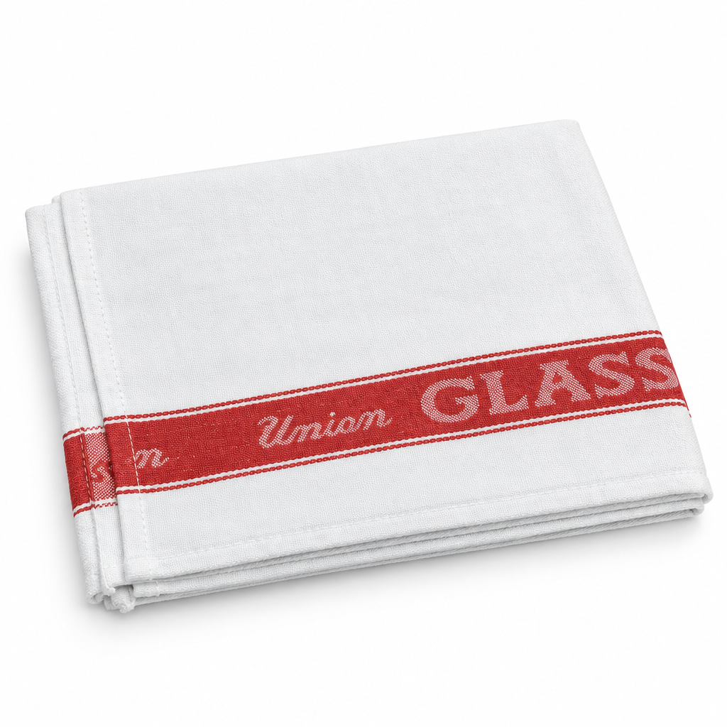 Red Linen Union Glass Cloth 50 x 70cm