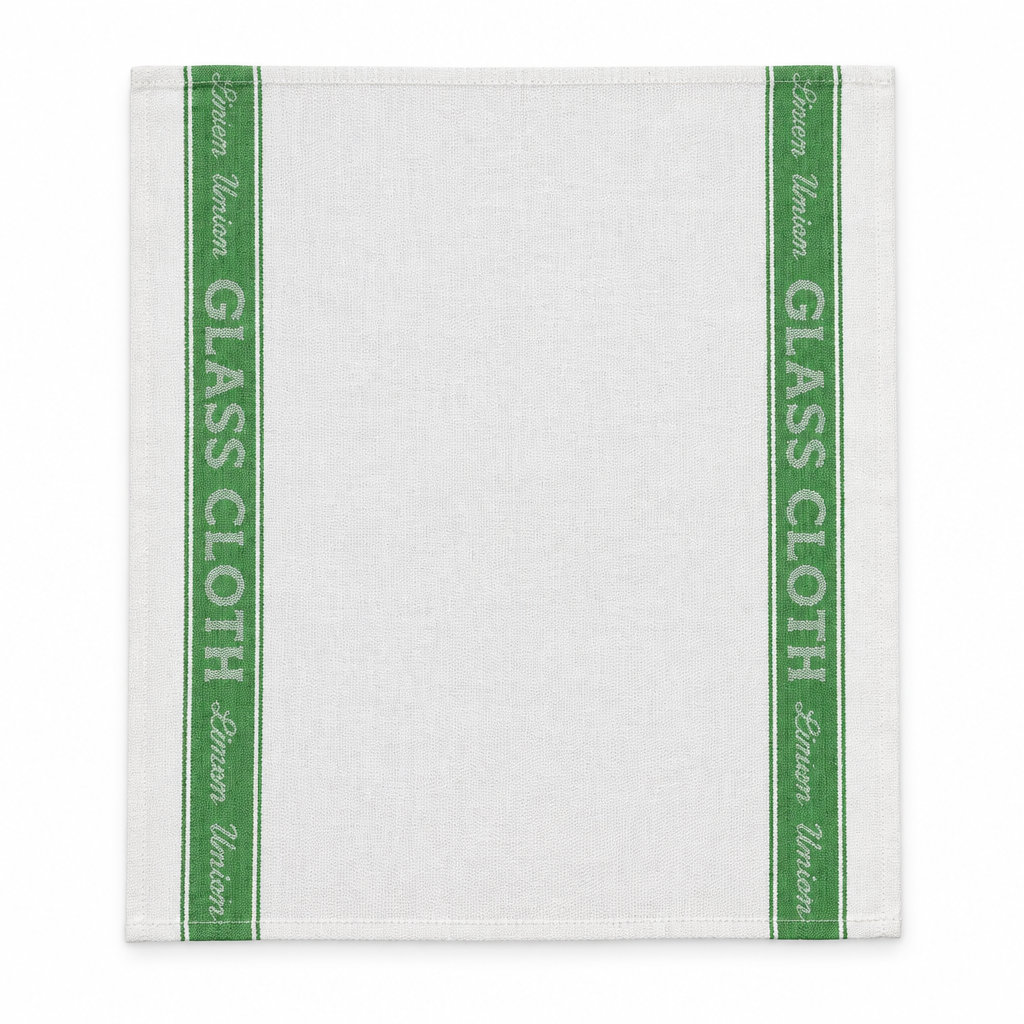 Linen Union Glass Cloth Green 50x70cm