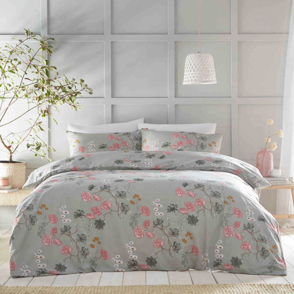 Flower Garden Sage Duvet Cover &amp; Pillowcase Set