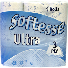 Softesse Ultra Luxury Quilted Toilet Rolls 9 Pack Scented 3PLY White