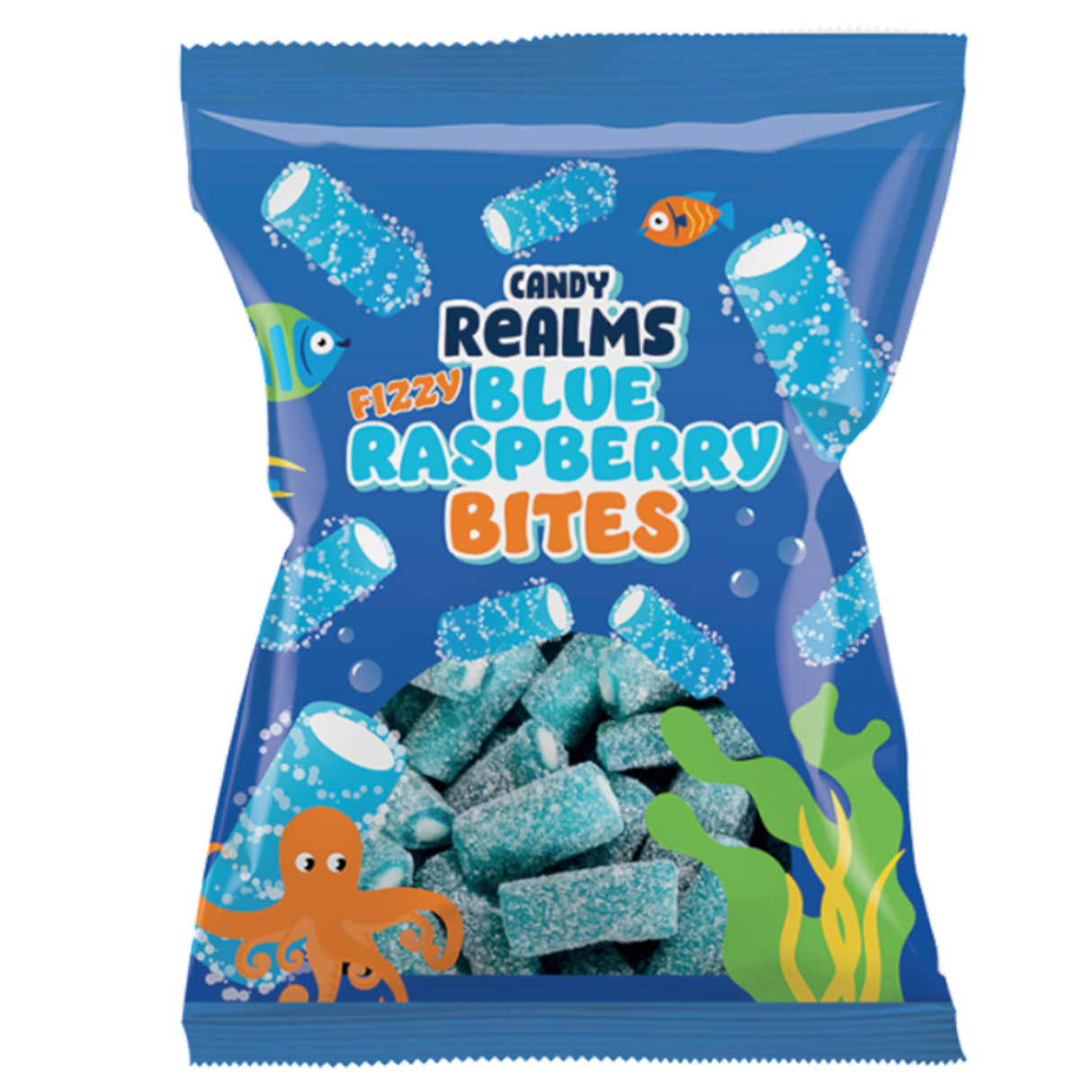 Fizzy Blue Raspberry Bites