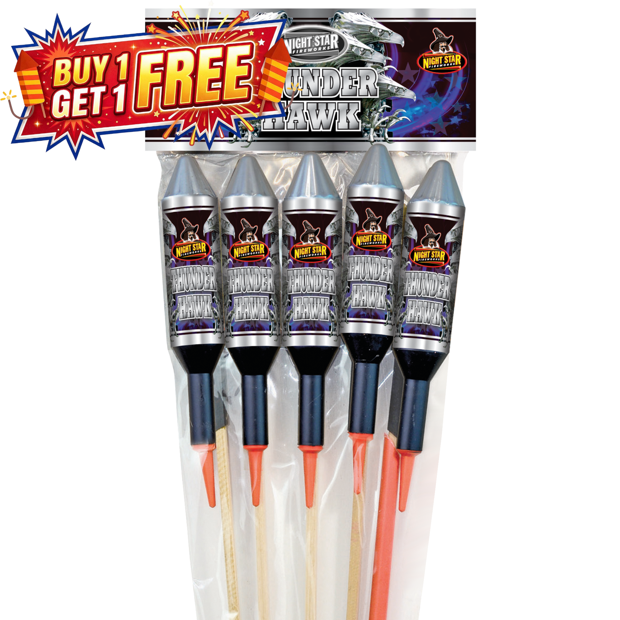 Thunder Hawk Rockets 1.3G | 5 Pack