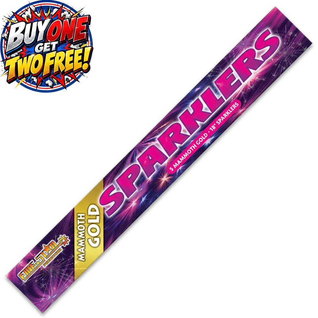 Mammoth Gold Sparklers 18inch 5 Pack