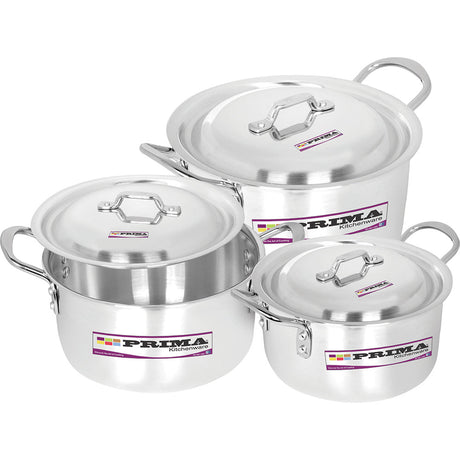 6pc Casserole Set With Lids (28-33cm)