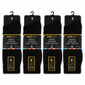 3PK MEN LYCRA SOCKS PLAIN BLACK - 5700