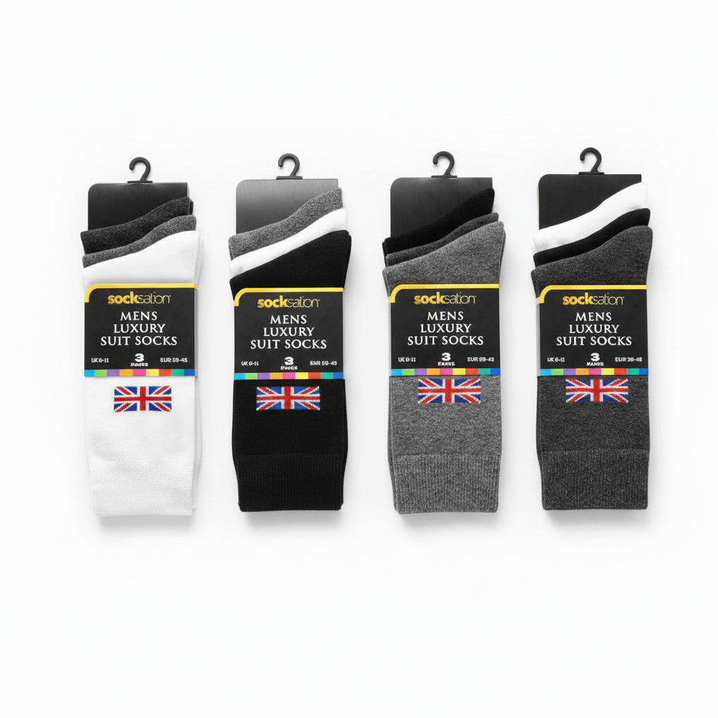3PK MEN SUIT SOCKS - DESIGN 20623 6-11 MULTI