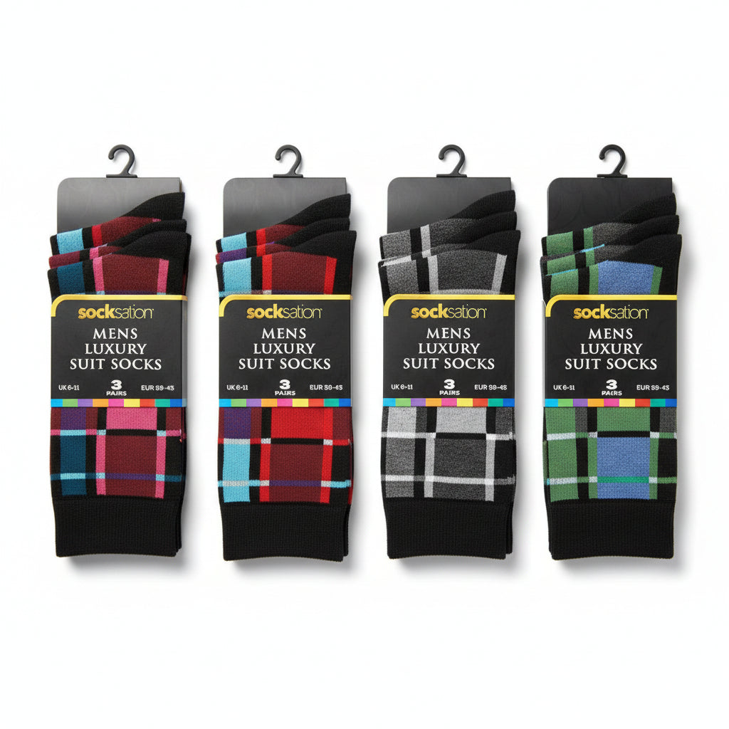 3PK MEN SUIT SOCKS - DESIGN 80623 6-11 MULTI