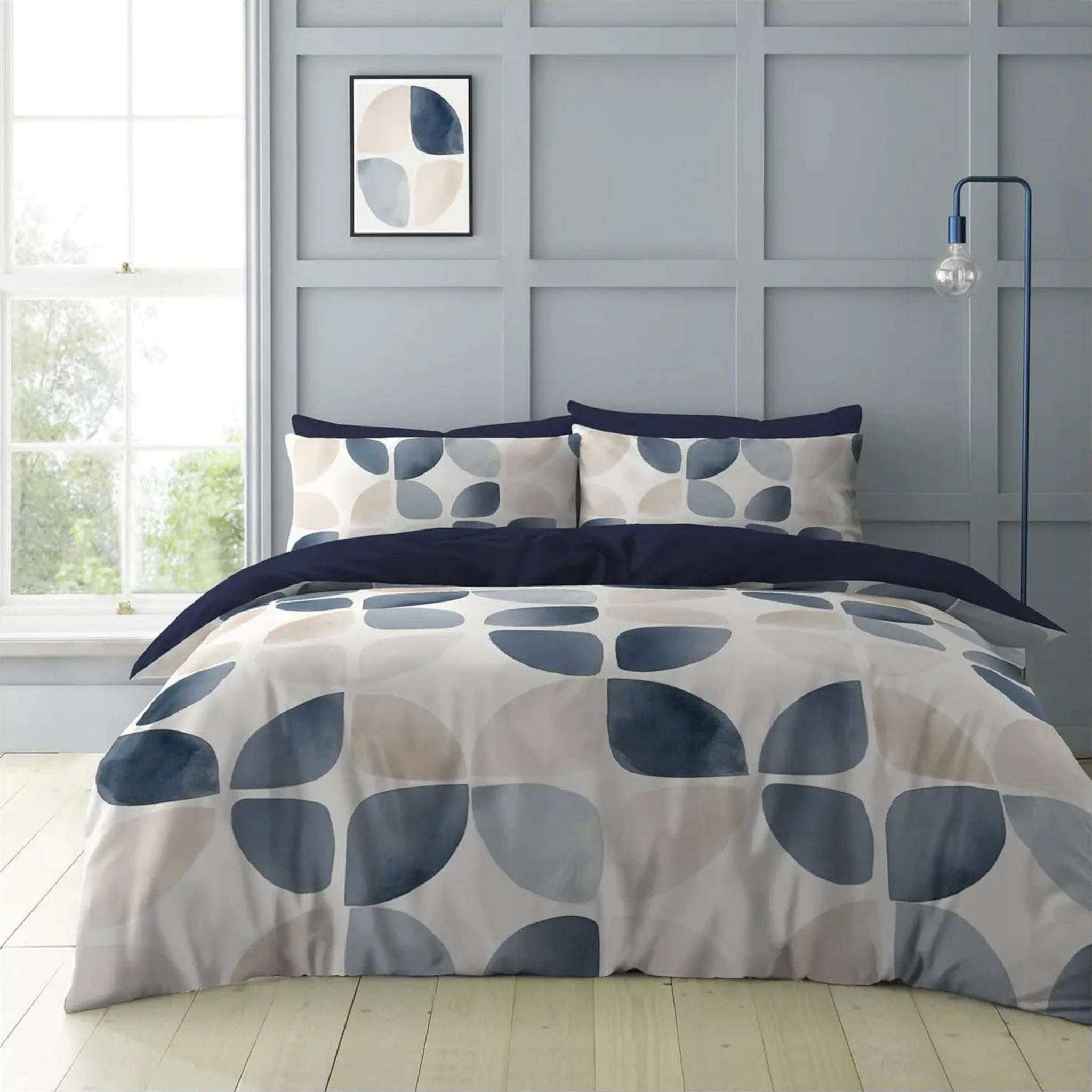 Nest & Rest Microfibre Duvet Set Rae Blue/Multi Double