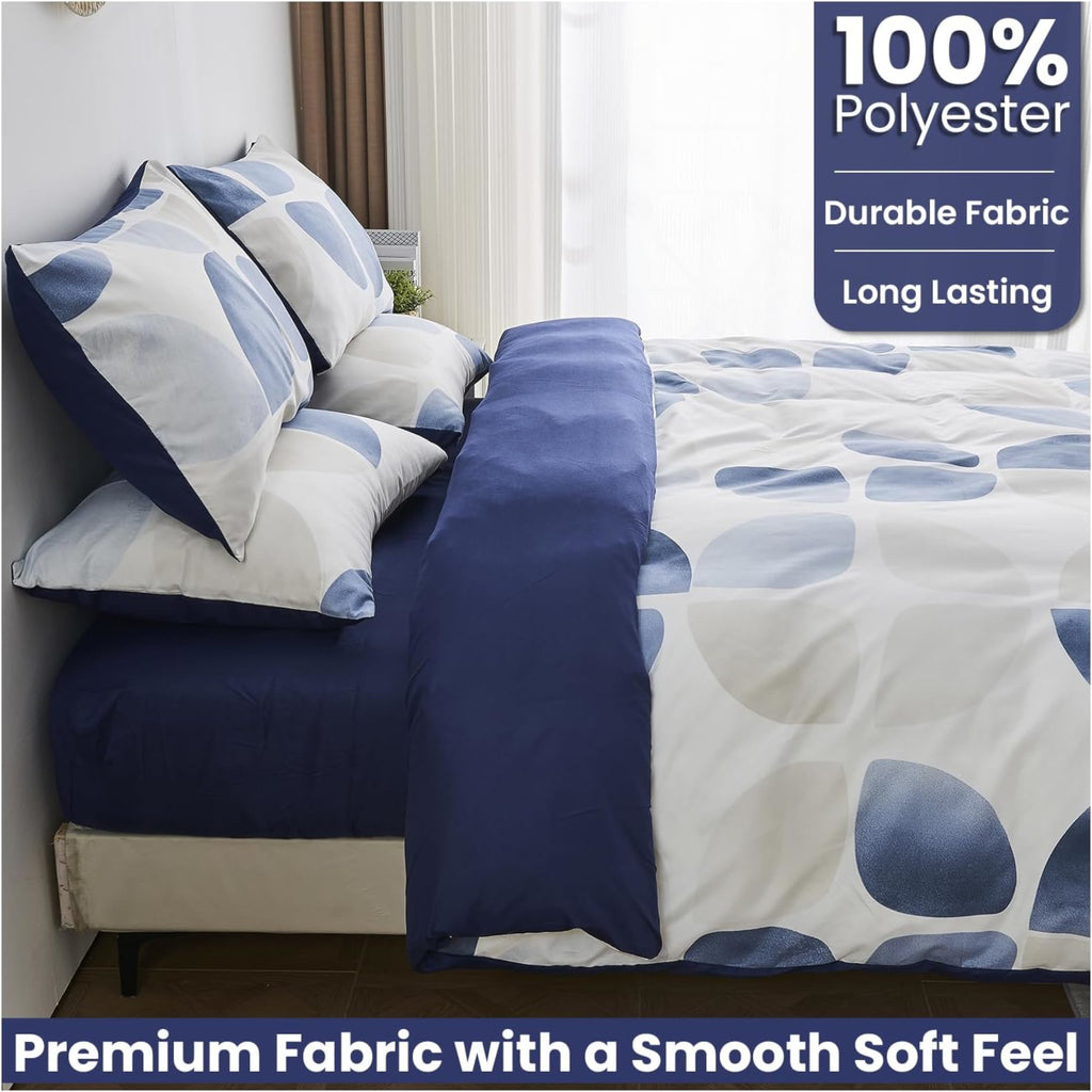 Nest & Rest Microfibre Duvet Set Rae Blue/Multi Double