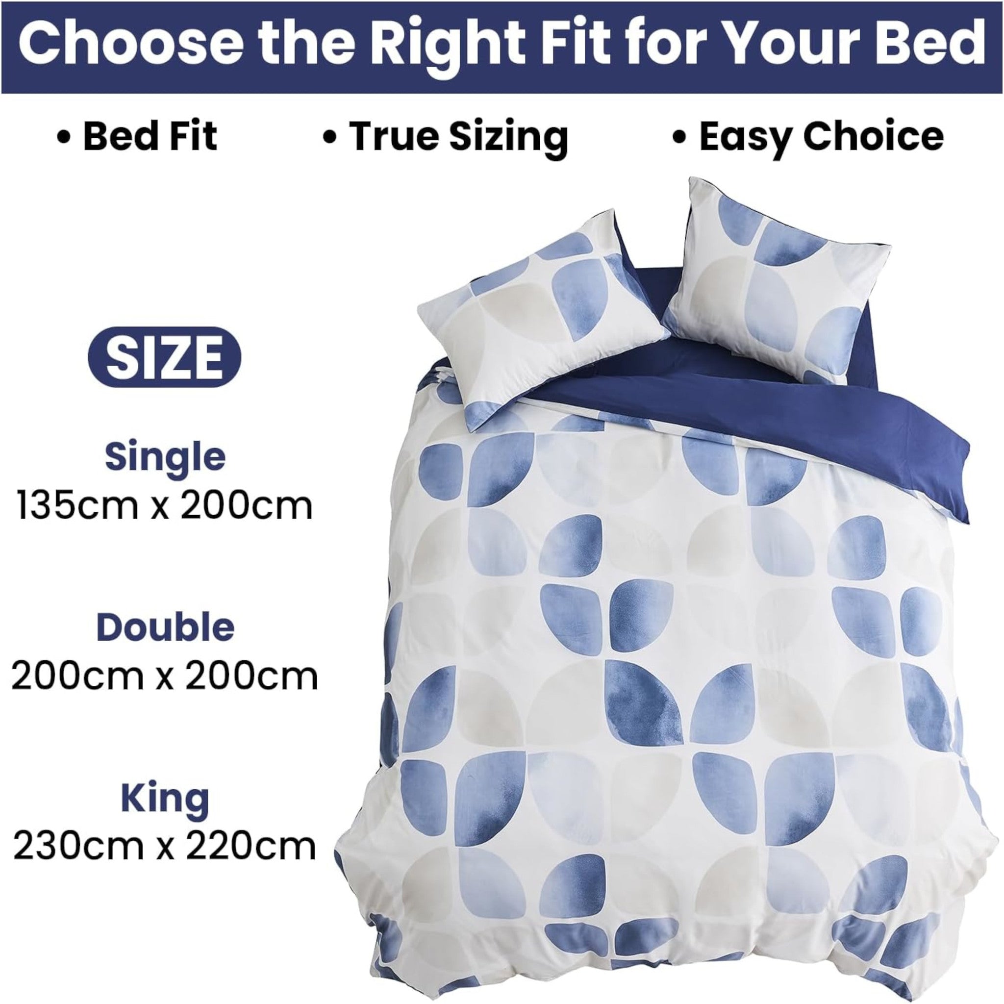 Nest & Rest Microfibre Duvet Set Rae Blue/Multi Double